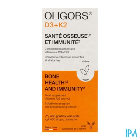 vignette OLIGOBS D3+K2 FLACON GTTE 15ML