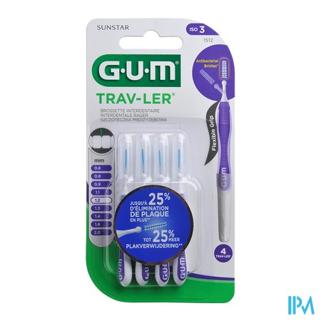 vignette GUM TRAVLER BROSSET 1,2MM 1512 X4
