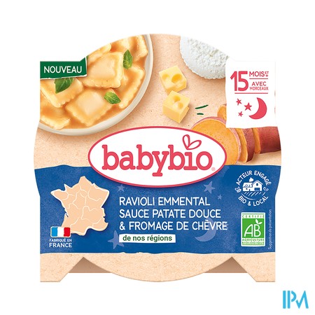 vignette BABYBIO RAVIOLI EMMENTAL 15M 190G