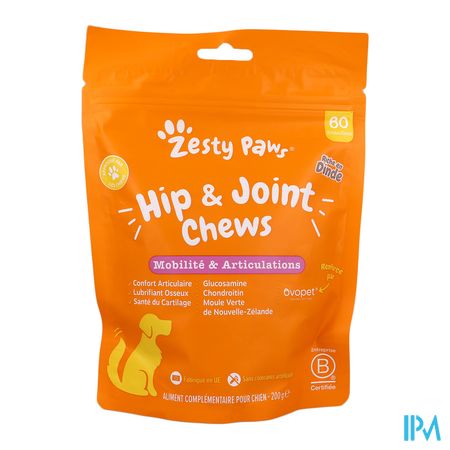 vignette ZESTY PAWS HIP &amp; JOINT CHEWS TURKEY 60C