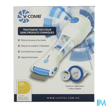vignette V-COMB PEIGNE ELECTRIQ POUX/LENTE