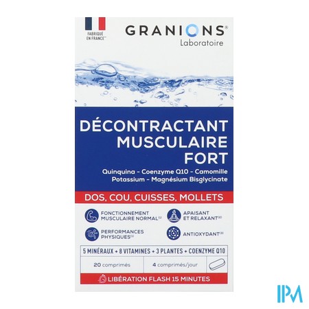 vignette GRANIONS DECONTR MUSC FORT CPR 20