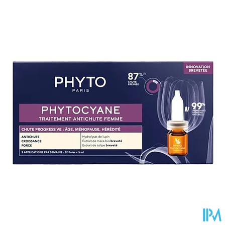 produit PHYTOCYANE TRAIT A-CHUTE FEMME 12X5ML
