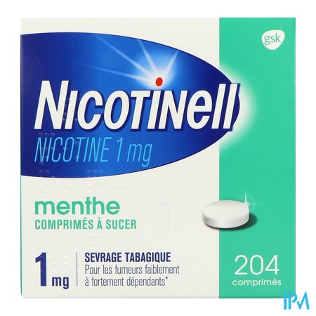 vignette NICOTINELL 1MG CPR SUCER MENTHE204