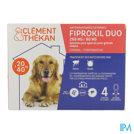 vignette CLEM/THEK FIPROKIL DUO CHIEN 20-40