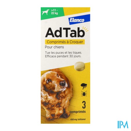 vignette ADTAB 450MG CHIENS 11-22KG CPR3