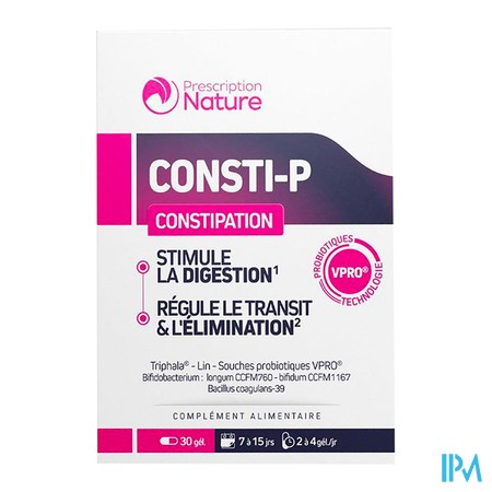 vignette PHARMA NAT CONSTI-P GELU30