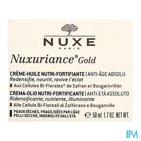 vignette NUXE NUXU GOLD CR HUILE NUTRI FORTI50ML