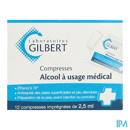 produit ALCOOL MEDICAL GILB 2,5ML COMP 12