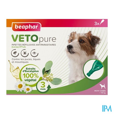 vignette BEAPHAR VETOPURE PIP A-PARAS M CHIEN3X2ML