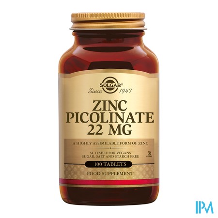 vignette SOLGAR ZINC PICOLIN GELUL VEG 100