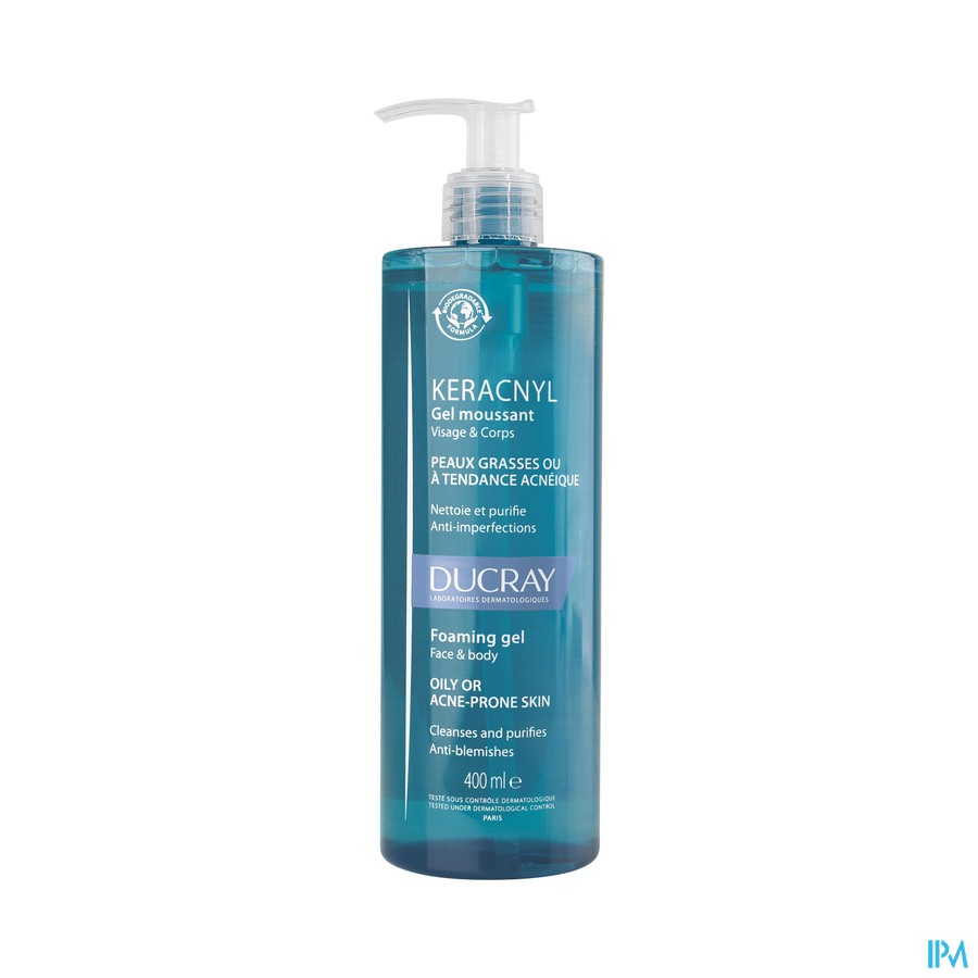 vignette DUCRAY KERACNYL GEL MOUST FL400ML 1