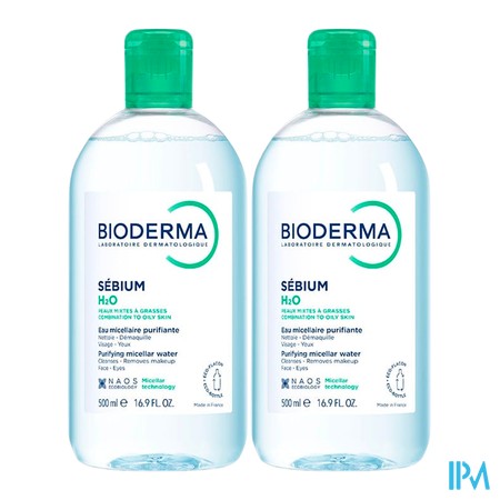 produit BIODERMA SEBIUM H2O 2X500ML