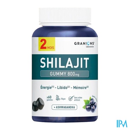 vignette GRANIONS SHILAJIT 800MG GUMMIES BT60