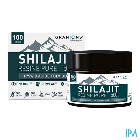 vignette GRANIONS SHILAJIT RESINE PURE 500MG 50G