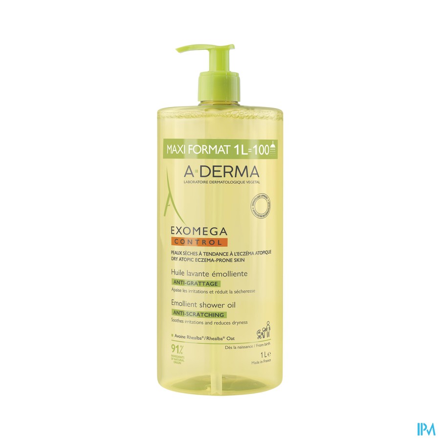 vignette A-DERMA EXOMEGA CONT HLE LAV 1L