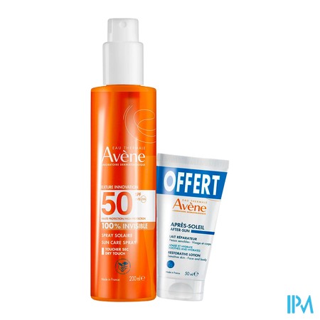 produit AVENE SPRAY 50 + LAIT AS 50ML