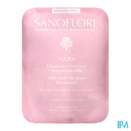 produit SANOFLORE FLORA 48H RECHARGE DEO 50ML
