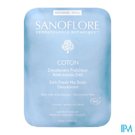 produit SANOFLORE COTON 24H RECHARGE DEO 50ML