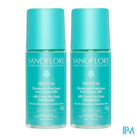 produit SANOFLORE DEO 48H MENTHA 50MLX2