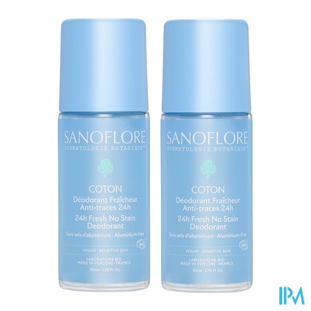 produit SANOFLORE DEO 24H COTON 50MLX2