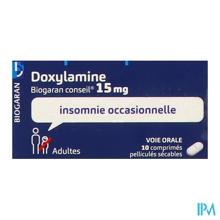 produit DOXYLAMINE 15MG BIOG CONS CP SEC10