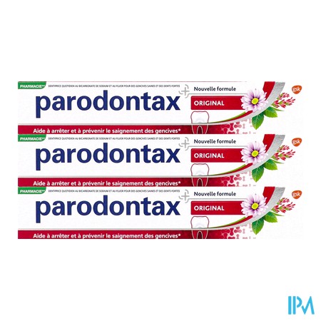 vignette PARODONTAX ORIG PATE 3X75ML