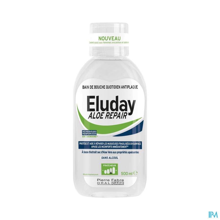 produit ELUDAY ALOE REPAIR BAIN DE BOUCHE 500ML