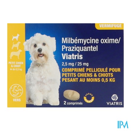 produit VIATRIS MILBEMYC/PRAZIQ PT CH CPR2