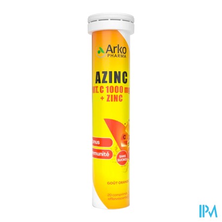 vignette AZINC VIT C 1000MG+ZINC CPR EFF 20
