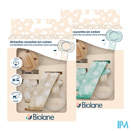 produit BIOLANE ATTACHE SUCET COT BEIG CLIP SILIC