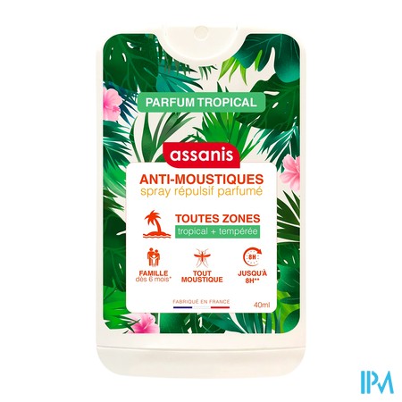 produit ASSANIS A/MOUST SPRAY TROPICAL40ML