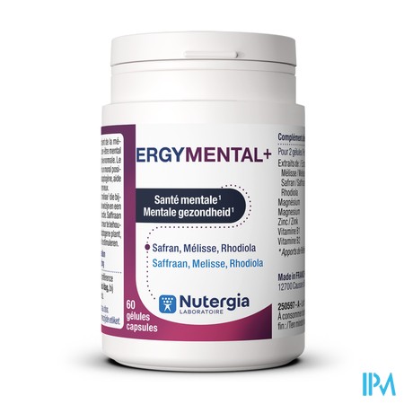 vignette ERGYMENTAL+ GELULE 60