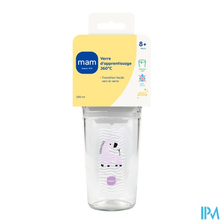 vignette MAM VERRE D'APPRENTISSAGE 290ML 8+ MOIS