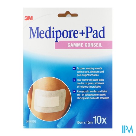 produit MEDIPORE+PAD GAMME CONSEIL 10X10CM PANS10