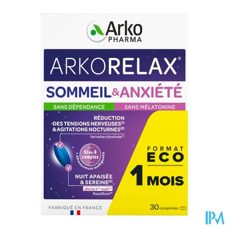 produit ARKORELAX SOMMEIL ANXIETE CPR30