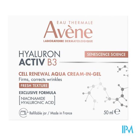 vignette AVENE HAB3 AQUA GEL CREME 50ML