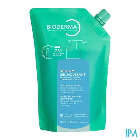 produit BIODERMA SEBIUM GEL MOUS ECORECHARG 400ML