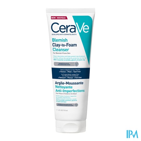 vignette CERAVE MOUSS ARGILE A/IMPERF 118ML