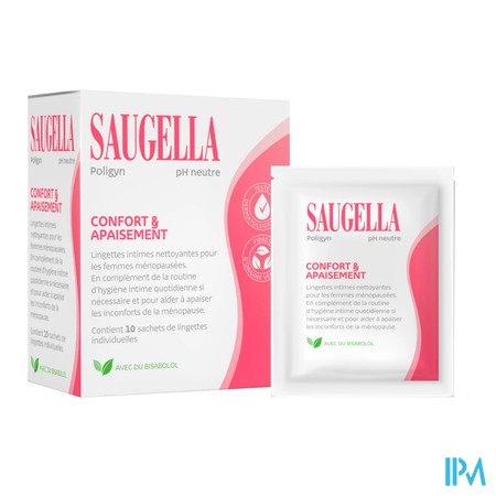 vignette SAUGELLA POLIGYNN ROSE 10 LINGETTES