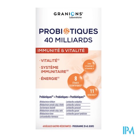 produit GRANIONS PROBIOTIQ IMMUNIT/VITALIT GELU40