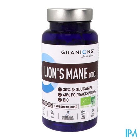 vignette GRANIONS LION'S MANE BIO 1000MG GELU 90