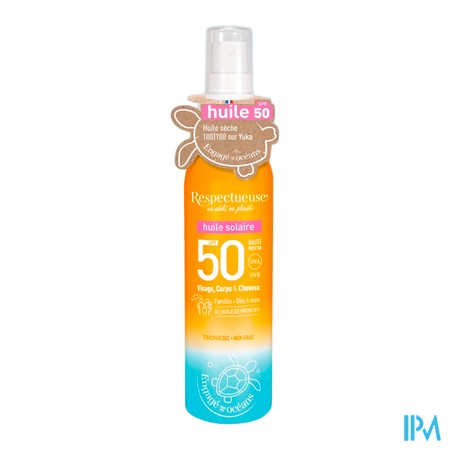 produit RESPECTUEUSE HUILE SOLAIRE SPF 50 100 ML