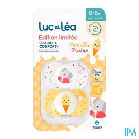 produit LUC&LEA SUCET ANAT VANILLE-FRAISE L160-6M