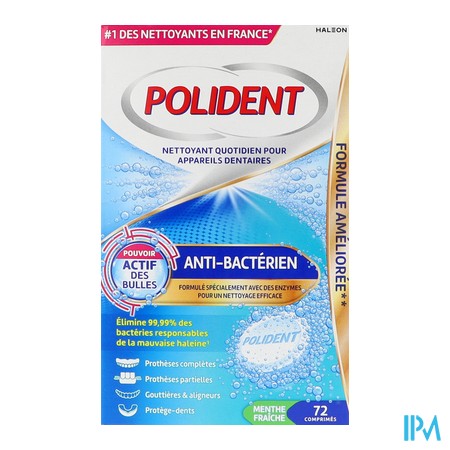 produit POLIDENT NETTOYANT ANTIBACTERIEN CPR72