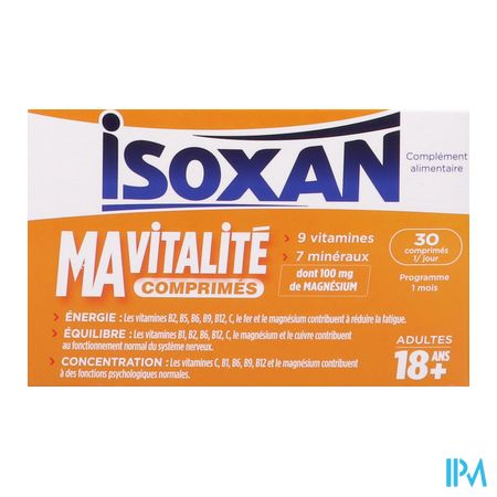 vignette ISOXAN MA VITALITE 18+ CPR 30