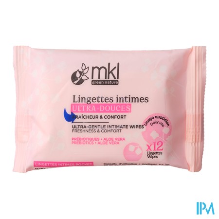 produit MKL GREEN LINGETTES INTIMES ULT-DOUCES 12