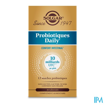vignette SOLGAR PROBIOTIQUES DAILY GELU VEG 30