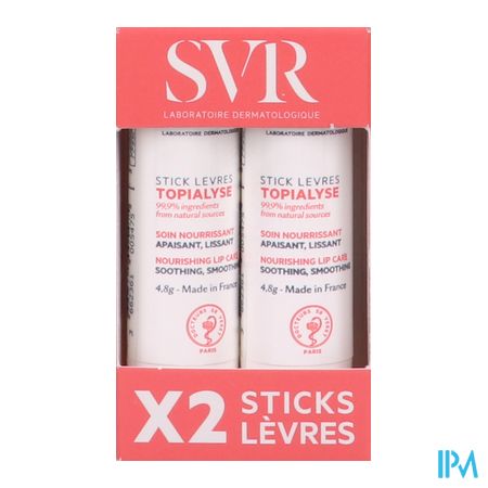 produit SVR TOPIALYSE STICK LEVRES 2X4G