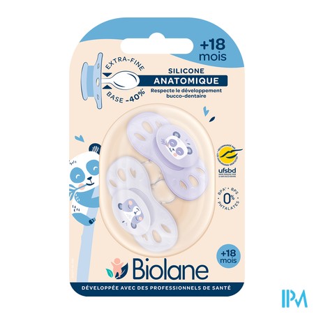 produit BIOLANE SUCET ANAT ANIM 18M+ LILA CL/FON